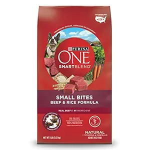 Purina ONE Natural Dry Dog Food SmartBlend Small Bites Beef and Rice 8 lb bag