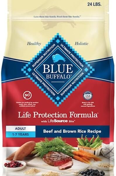 Blue Buffalo Life Protection Formula Beef & Brown Rice Natural Dry Dog Food - 24 lb
