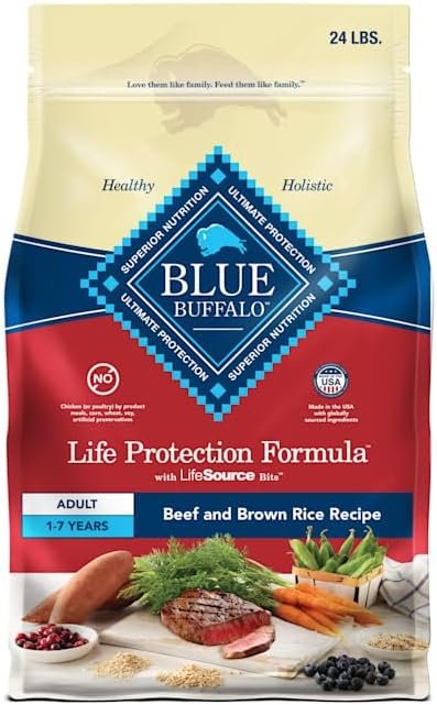 Blue Buffalo Life Protection Formula Beef & Brown Rice Natural Dry Dog Food - 24 lb