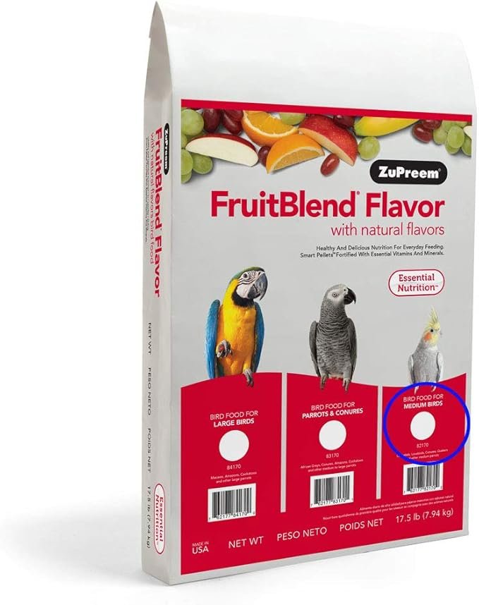 FruitBlend with Natural Fruit Flavors for Medium Birds 17.5 lbs