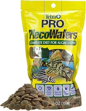 Tetra PRO PlecoWafers vegetarian fish food bottom feeders 5.29 oz concentrated algae center