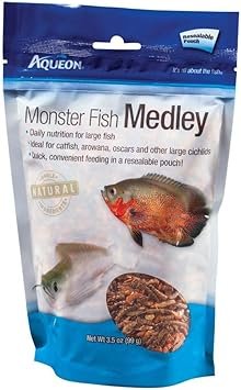Aqueon Monster Fish Medley Food 3.5 oz Each (2 Pack) – Premium Food for Large Fish