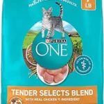 Purina ONE Natural Dry Cat Food Tender Selects Blend with Real Chicken 7 lb Bag