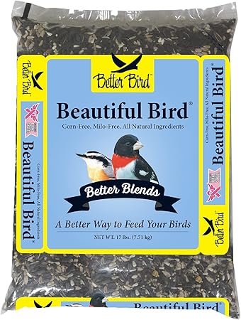 Better Bird Beautiful Bird Food 17 lb – Premium Seed Blend for Wild Birds