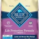 Blue Buffalo Life Protection Formula Large Breed Adult Dry Dog Food, Lamb & Brown Rice Recipe, 30-lb Bag, Promotes Joint Health and Lean Muscles