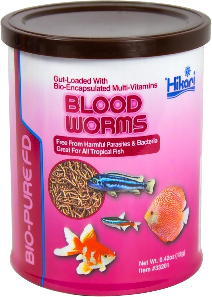 Hikari Bio-Pure Freeze Dried Blood Worms for Pets 0.42-Ounce