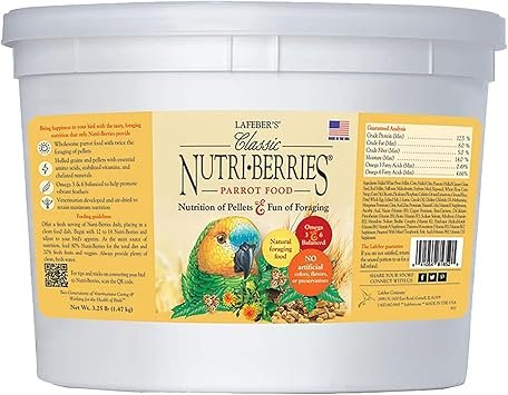 LAFEBER Classic Nutri-Berries Pet Bird Food 3.25lb Non-GMO