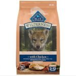 Blue Buffalo Wilderness Natural High-Protein Dry Dog Food for Large Breed Puppies with Chicken and Wholesome Grains - 28 lb