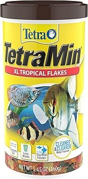 Tetra 16155 Min Large Tropical Flakes for top and mid feeders 5.65 oz