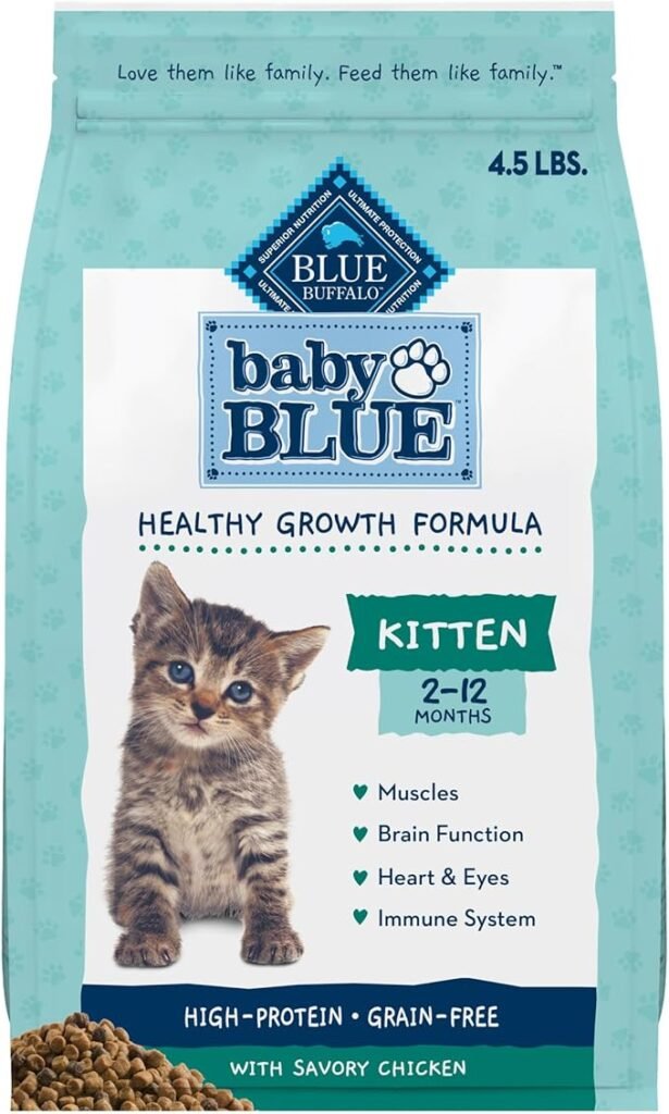 Blue Buffalo Baby BLUE Natural Grain-Free Dry Kitten Food - High Protein Chicken Formula, 4.5 lb