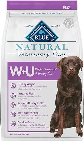 Blue Buffalo Natural Veterinary Diet W+U Weight Management & Urinary Care Dry Dog Food with Chicken - 6 lb