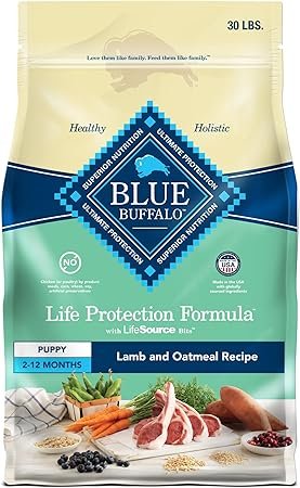 Blue Buffalo Life Protection Formula Puppy Dry Dog Food with Lamb & Oatmeal, DHA and ARA - 30 lb