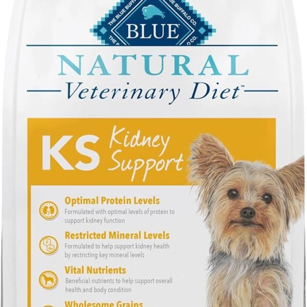 Blue Buffalo Natural Veterinary Diet KS Kidney Support Dry Dog Food, Veterinarian Prescription Required, Chicken, 6-lb Bag