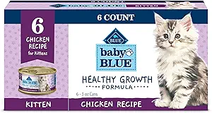 Blue Buffalo Baby Blue natural kitten wet cat food chicken recipe 3 oz cans 6 count