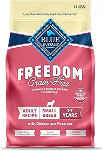 Blue Buffalo Freedom Grain-Free Small Breed Dry Dog Food Chicken Potatoes 11lb