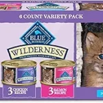 Blue Buffalo Wilderness kitten wet cat food pate variety pack chicken salmon 3 oz cans 6 count