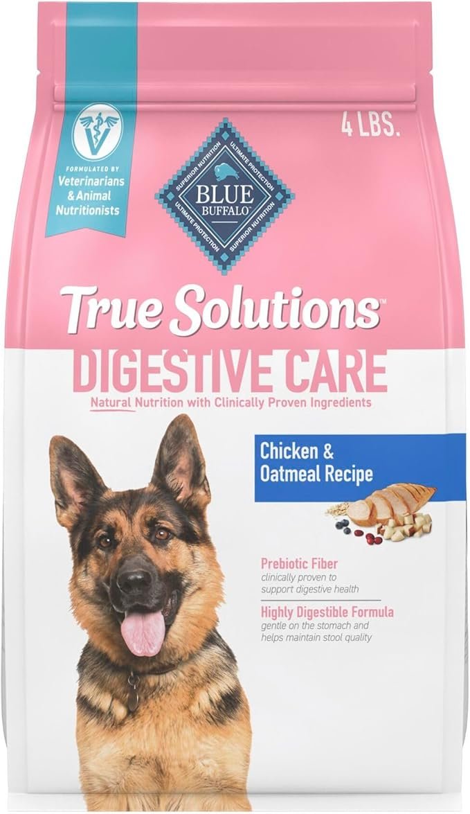 Blue Buffalo True Solutions Digestive Care Adult Dry Dog Food - Chicken, 4 lb Blue Buffalo True Solutions Digestive Care Natural Dry Dog Food for Adult Dogs with Chicken - 4 lb
