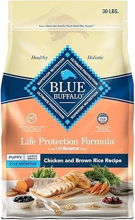Blue Buffalo Life Protection Formula Large Breed Puppy Dry Dog Food with Chicken, Brown Rice, DHA, Vital Nutrients & Antioxidants - 30 lb