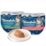 Blue Buffalo Tastefuls Spoonless Singles wet cat food pate whitefish tuna salmon 2.6 oz twin-pack 12 count