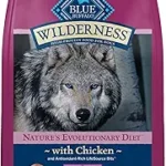 Blue Buffalo Wilderness Natural High-Protein Dry Food for Small Breed Adult Dogs, Chicken Recipe, 13-lb Bag