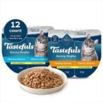 Blue Buffalo Tastefuls Savory Singles Variety Pack Wet Cat Food - Chicken & Turkey, 12 Count, 2.6 oz Trays