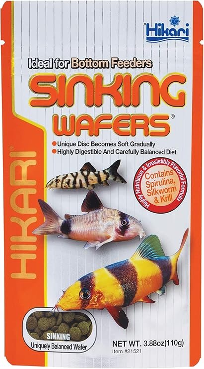 Hikari Tropical Sinking Wafers for Catfish Loaches Bottom Feeders 3.88 oz