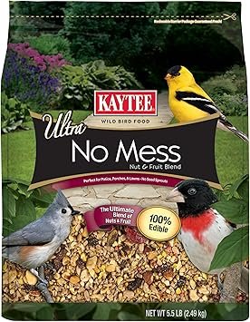 Kaytee Wild Bird Ultra No Mess Nut & Fruit Food 5.5lb for Blue Jays Woodpeckers Cardinals