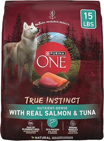 Purina ONE True Instinct High Protein Dog Food with Salmon and Tuna 15 lb
