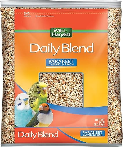 Wild Harvest Daily Blend Bird Food 5lb for Parakeets Canaries Finches