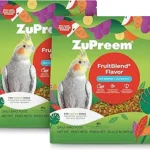 ZuPreem FruitBlend Flavor Pellets Bird Food for Medium Birds 2 lb Pack of 2