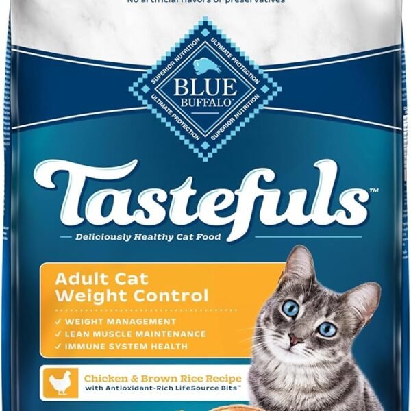 Blue Buffalo Tastefuls Natural Dry Cat Food - Adult Weight Control, 15 lb
