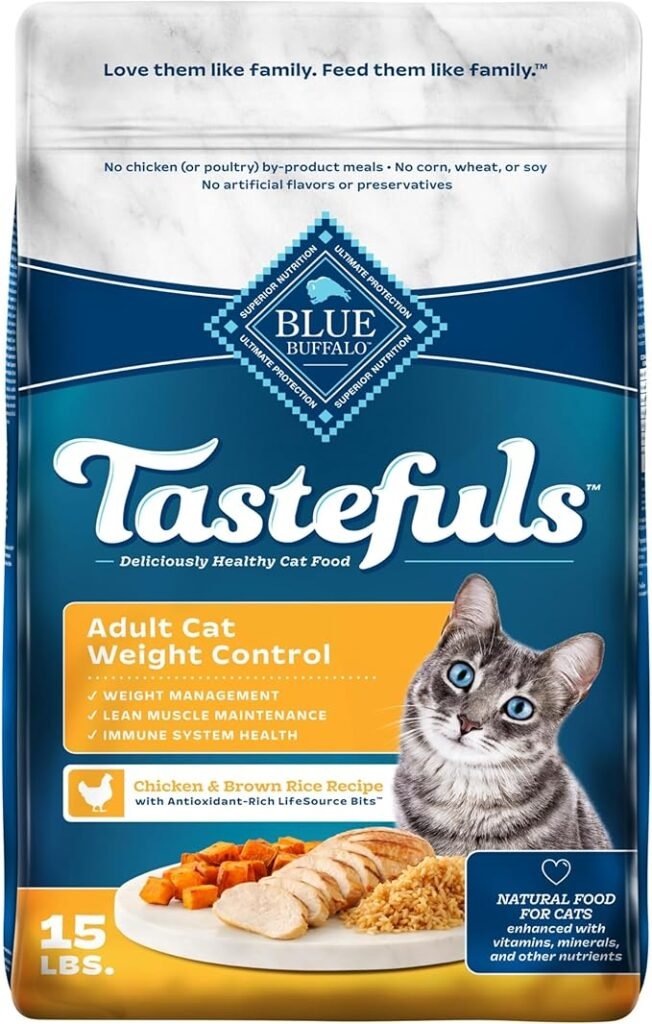 Blue Buffalo Tastefuls Natural Dry Cat Food - Adult Weight Control, 15 lb