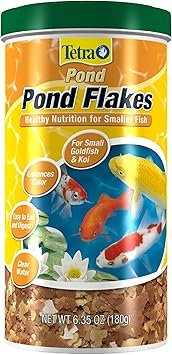TetraPond Pond Flakes fish food for goldfish and koi complete nutrition 6.35 oz