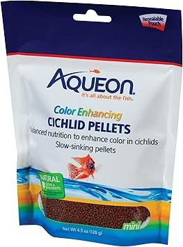 Aqueon Cichlid Food Color Enhancing 4.5 oz – Aquarium Fish Nutrition