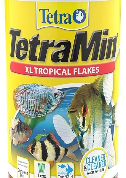 Tetra TetraMin XL tropical flakes large flakes nutritionally balanced fish food 2.82 oz
