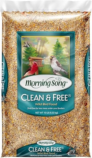 Morning Song Clean & Free Shell Free Wild Bird Food 10lb Premium No Mess