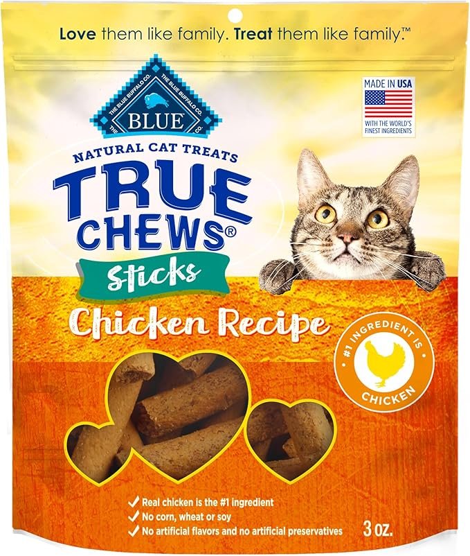 Blue Buffalo True Chews Natural Cat Treats - Chicken Recipe, Meaty & Savory, 3 oz