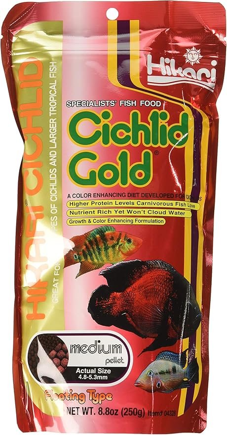 HIKARI 3 Pack 8.8-Ounce Cichlid Gold Floating Pellets for Pets Medium