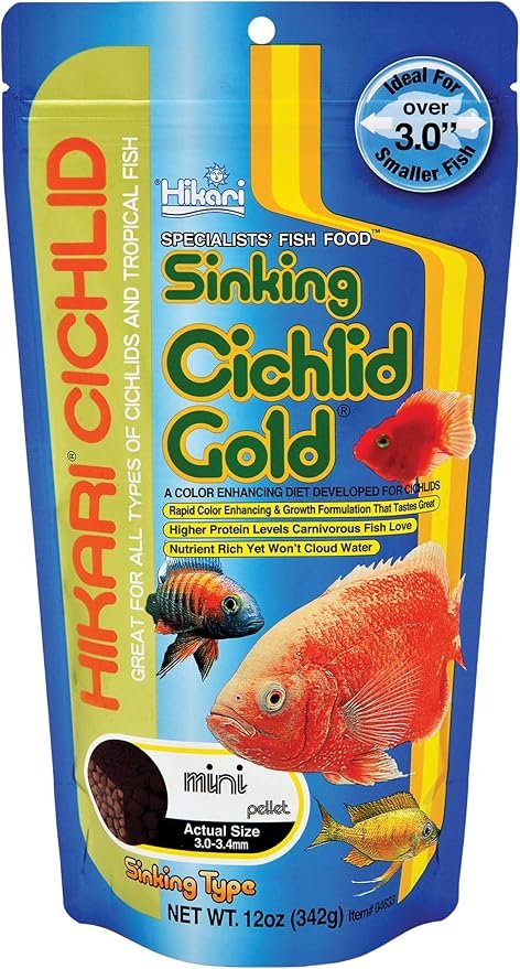 Hikari 12-Ounce Sinking Cichlid Gold Pellets Mini