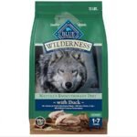 Blue Buffalo Wilderness Natural High-Protein Dry Dog Food for Adult Dogs with Duck and Wholesome Grains - 13 lb