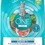 Purina ONE High Protein, Natural Senior Dry Cat Food, Indoor Advantage Senior+ - 3.5 lb. Bag