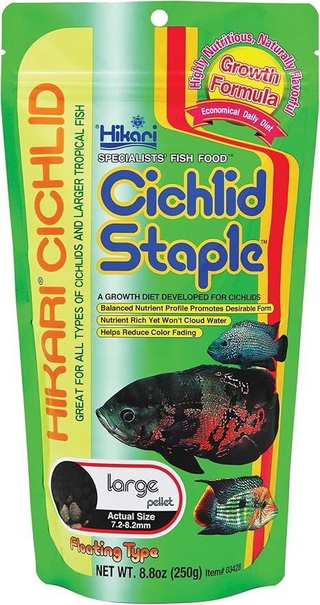 Hikari Cichlid Staple Floating Pellets Fish Food Large Pellets 8.8 oz (250g)