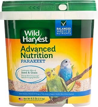 Wild Harvest Advanced Nutrition Diet for Parakeets Seed Grain Mix 4.5lb