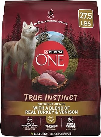 Purina ONE True Instinct dry dog food with real turkey and venison 27.5 lb bag