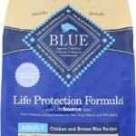 Blue Adult Dry Dog Food Life Protection Formula, Chicken & Brown Rice Recipe, Natural Ingredients, No Artificial Flavors or Preservatives, 5 Pound (Pack of 3)
