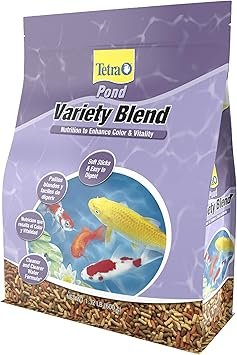 TetraPond Variety Blend fish food enhances color and vitality