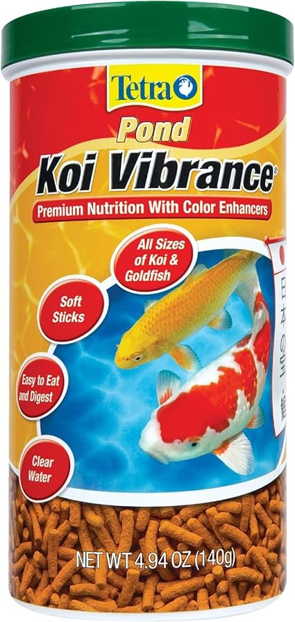 Tetra Pond Koi Vibrance fish food for enhanced color and health