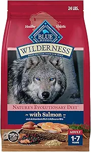 Blue Buffalo Wilderness Adult High-Protein Dry Dog Food, Natural Salmon with Wholesome Grains