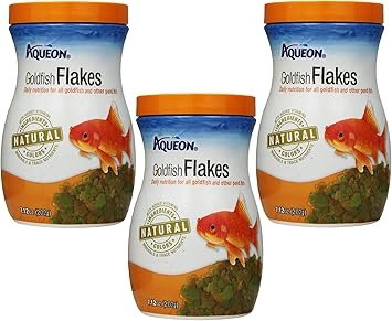 Aqueon 3 Pack Goldfish Flakes 7.12 oz Each – Premium Nutrition for Goldfish