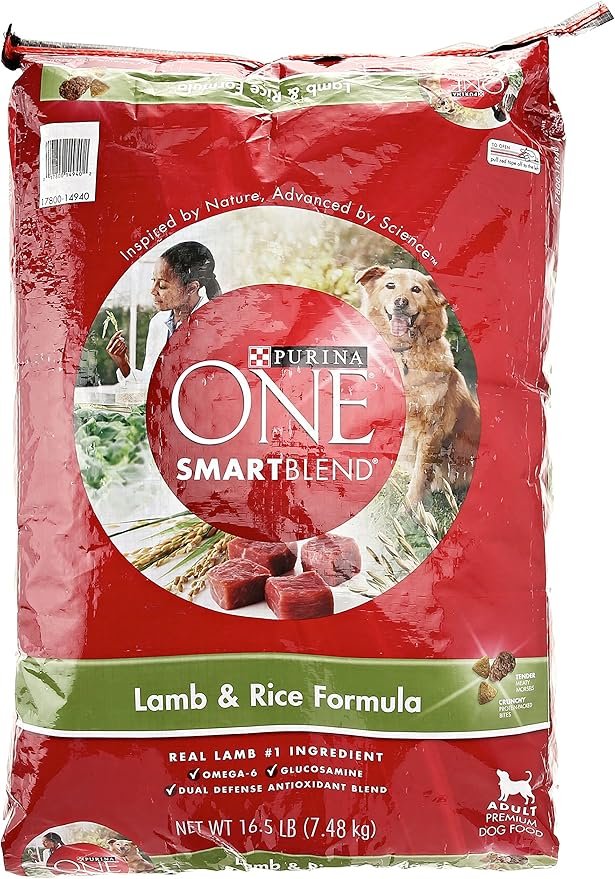 Purina ONE Dry Dog Food Lamb and Rice Formula 16.5 lb bag